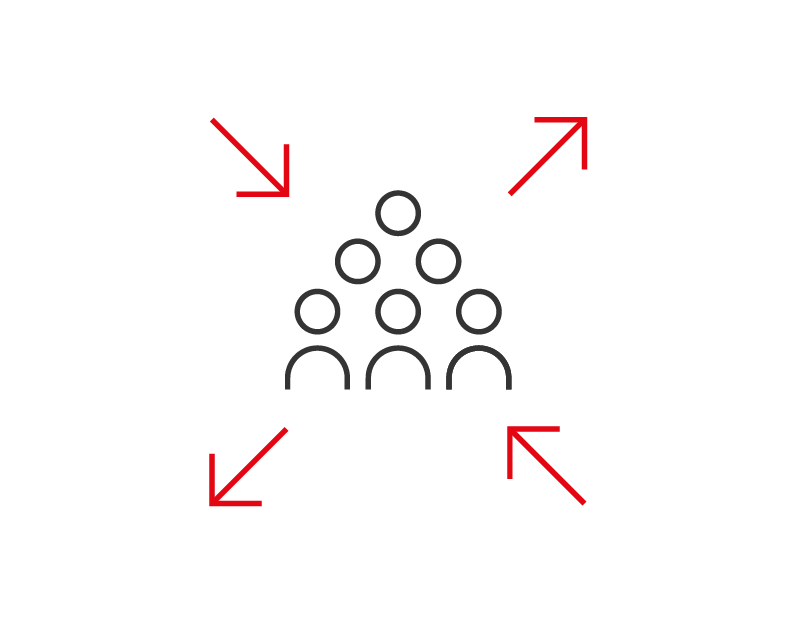 Crowd anomaly detection icon